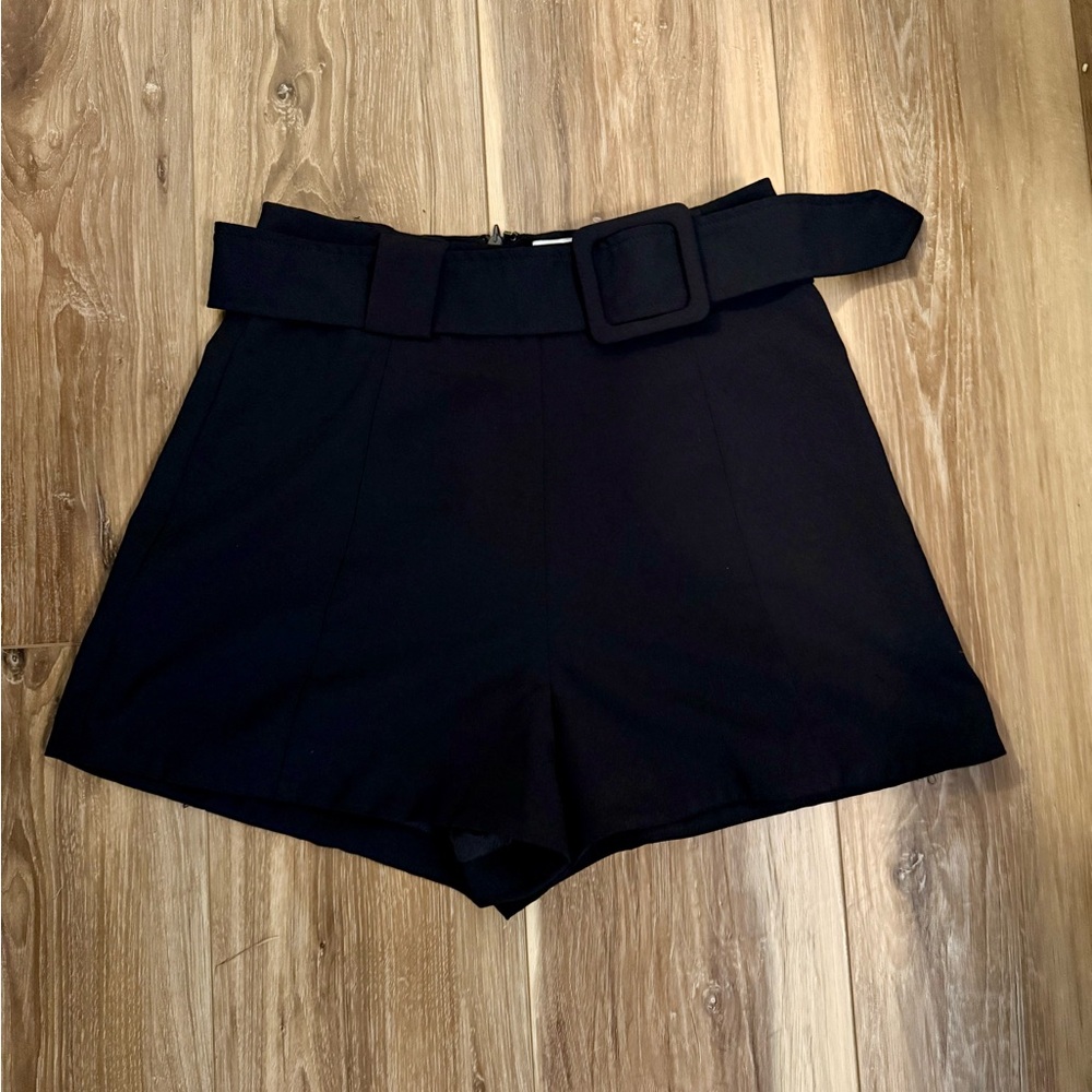 DO+BE Black High Waist Tailored Shorts